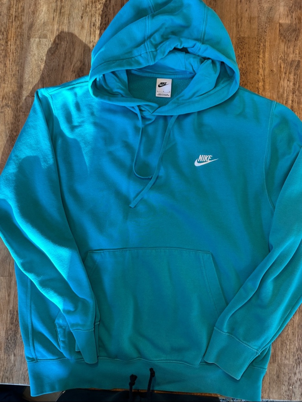 Nike Men's Teal Hooded Pullover Sweatshirt